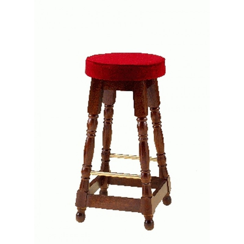 Tall Brass rail Stool with Piped Upholstery-TP 59.00<br />Please ring <b>01472 230332</b> for more details and <b>Pricing</b> 